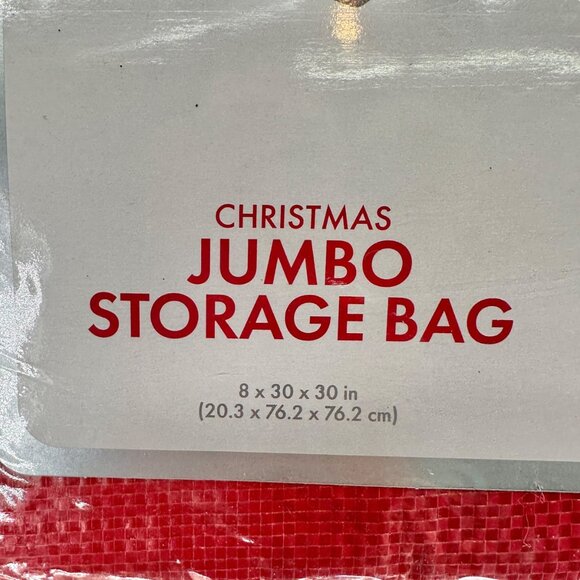 Whitmor Christmas Jumbo Storage Bags 1 New 1 Used Red Zip Up Handles 30x30x8 Red - Picture 3 of 10